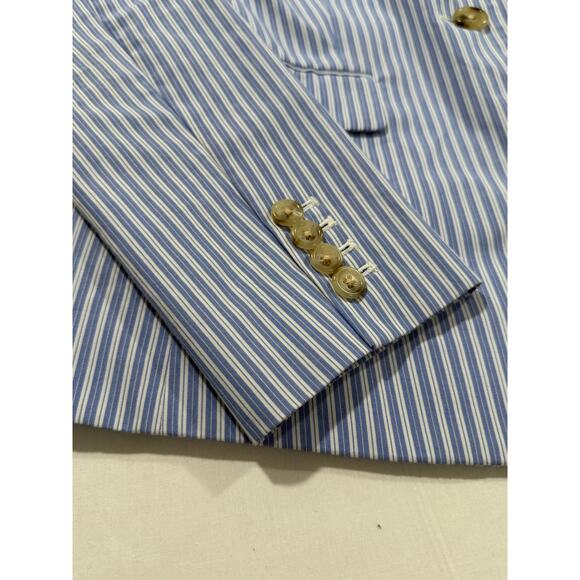 J Crew Women's Regent Blazer Blue and White Stripe Size 6 (092) - Picture 3 of 12